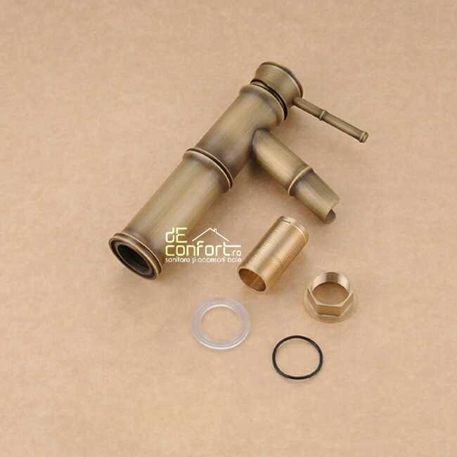 Baterie bronz antichizat Soweto 2 montare chiuveta aspect retro [2]
