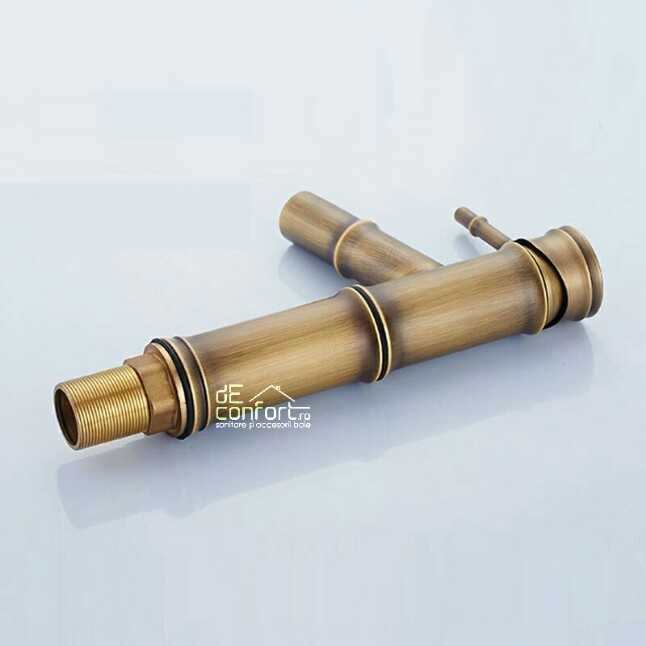 Baterie bronz antichizat Soweto 2 montare chiuveta aspect retro [3]