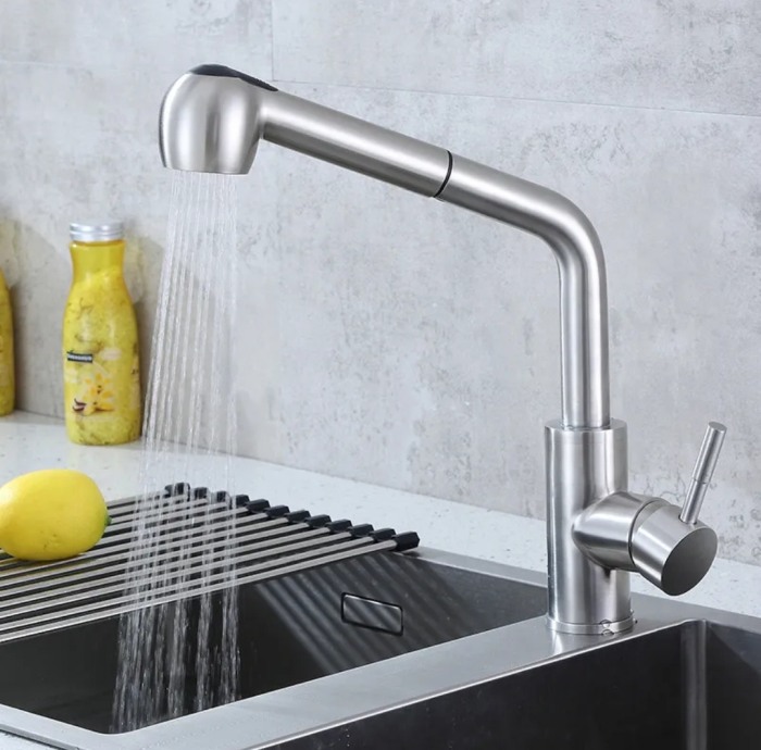 Baterie bucatarie inox doua jeturi apa [2]