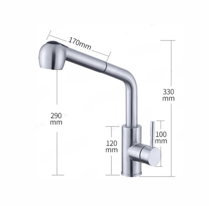 Baterie bucatarie inox doua jeturi apa [5]
