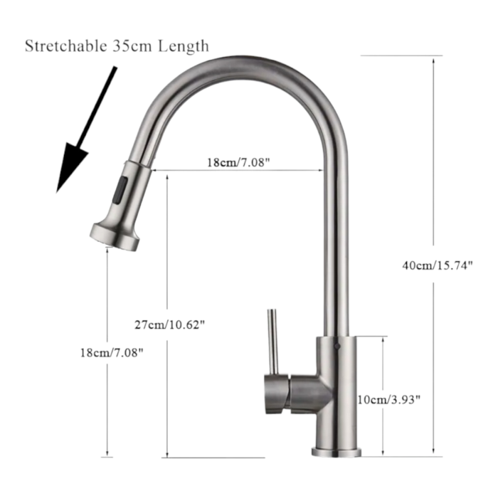 Baterie bucatarie inox dus extractabil Taco [2]