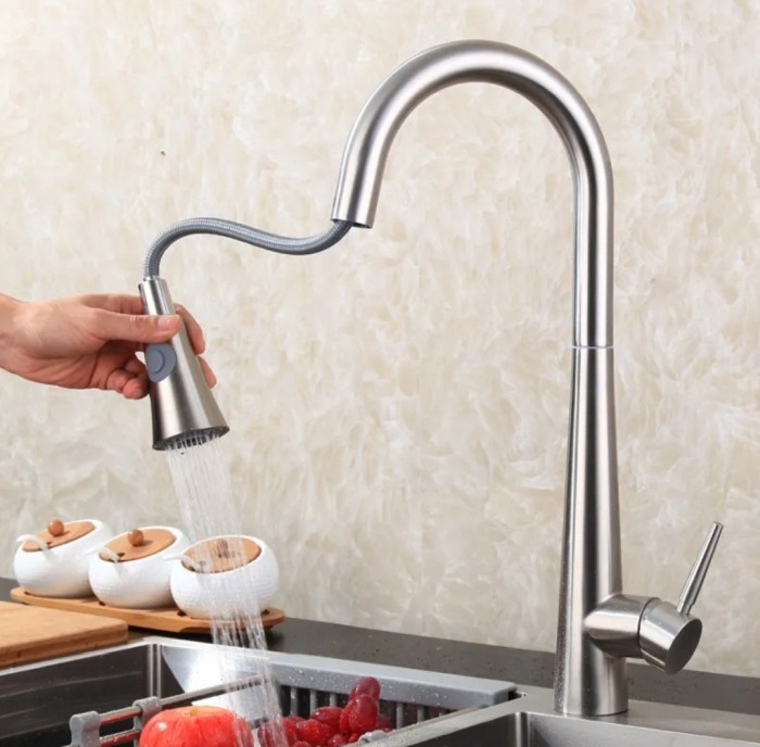 Baterie bucatarie inox pipa extractabila [2]