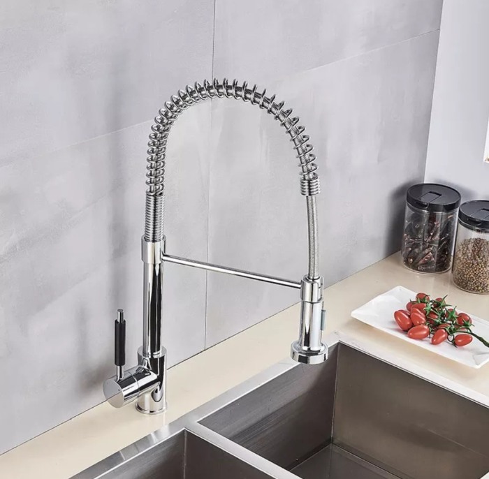 Baterie bucatarie profesionala inalta flexibila cromata Nevada [2]