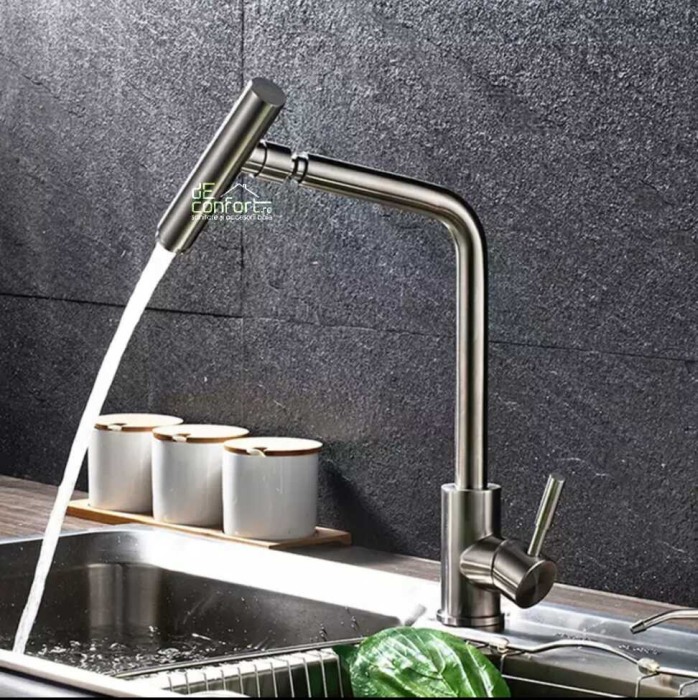 Baterie bucatrie inox cap mobil cartus ceramic [3]