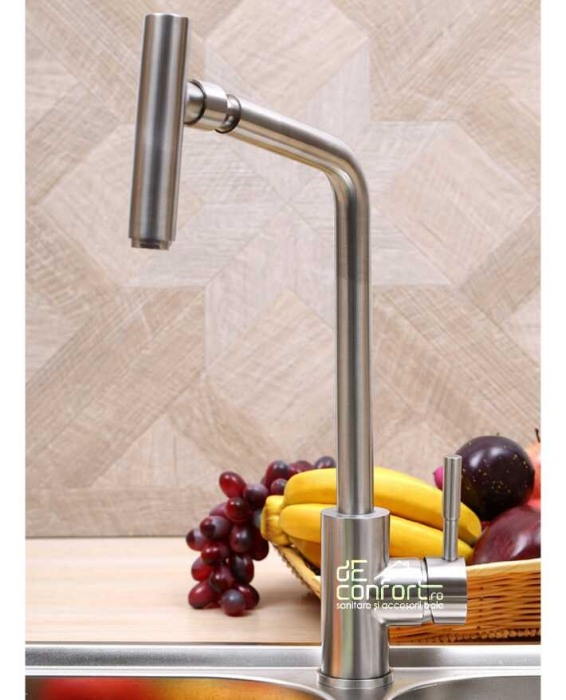 Baterie bucatrie inox cap mobil cartus ceramic [4]