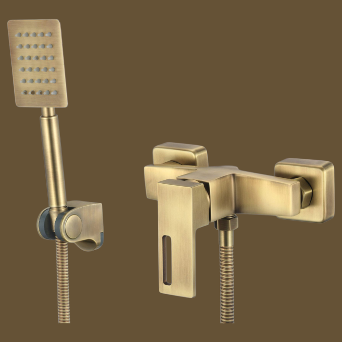 Baterie cabina dus din alama aspectantichizat retro Milo [2]