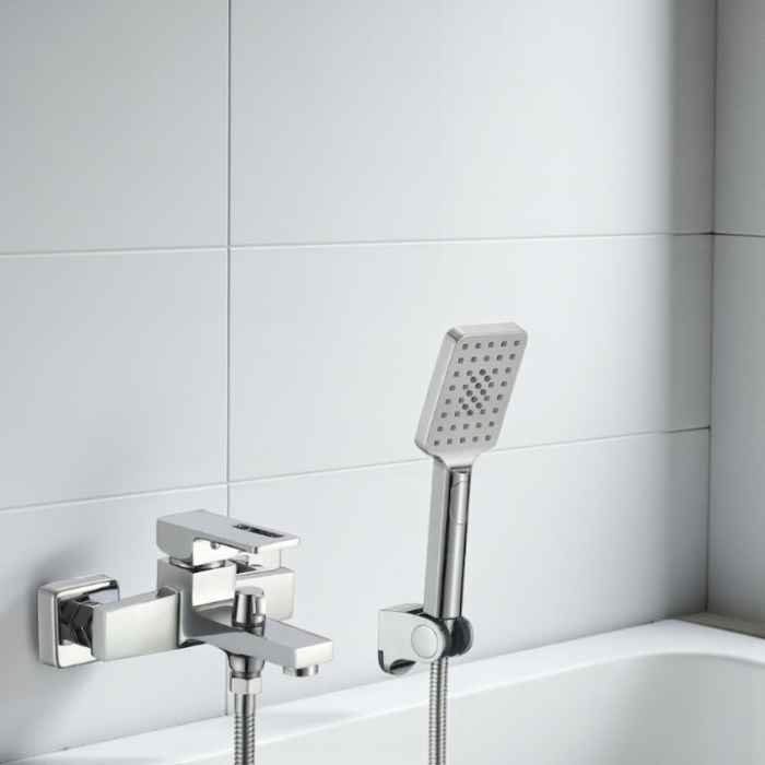 Baterie cada dus pipa fixa aspect cromat modern Milo [2]