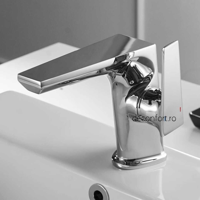 Baterie chiuveta cromat lucios Moss Crom cartus ceramic montare lavoar [3]