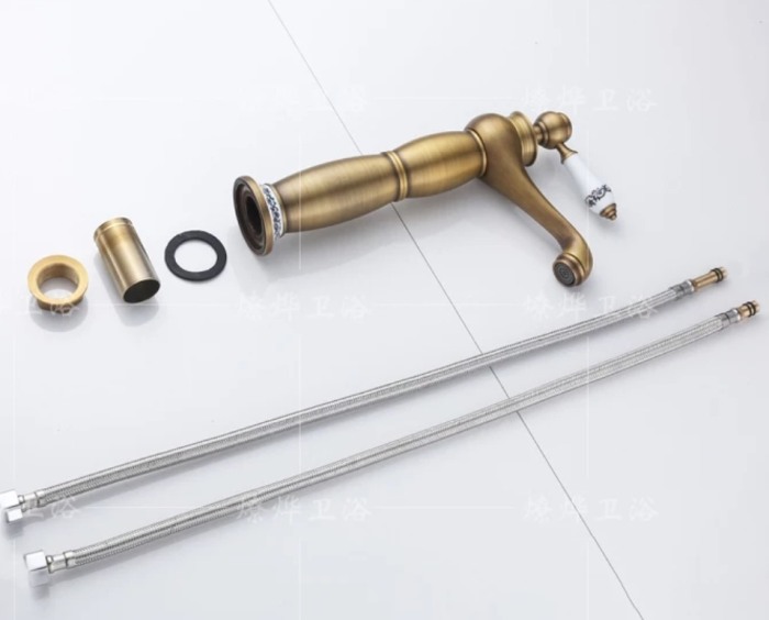 Baterie inalta antichizata elemente ceramice decor Kimi [6]