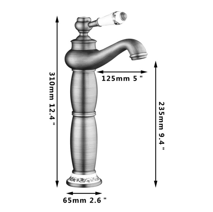 Baterie inalta antichizata elemente ceramice decor Kimi [5]
