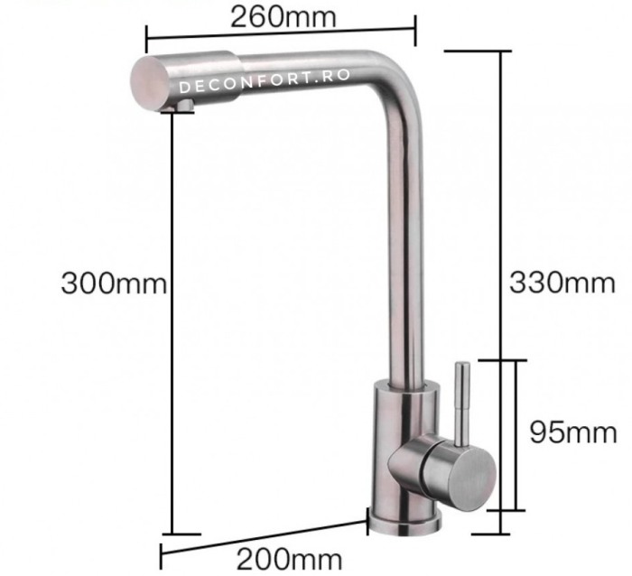 Baterie inox cu perlator rotativ chiuveta bucatarie [3]