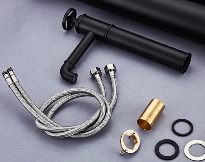 Baterie lavoar aspect industrial negru mat [5]