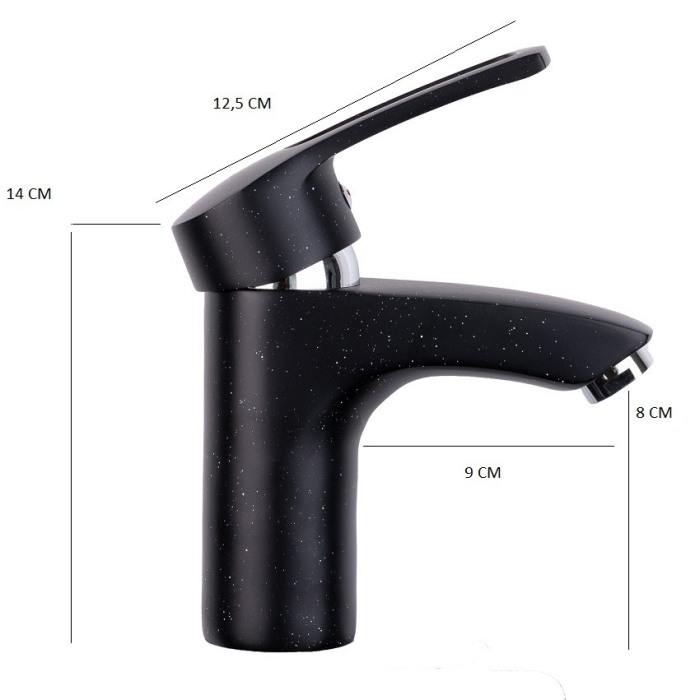 Baterie lavoar baie negru GRANIT [2]