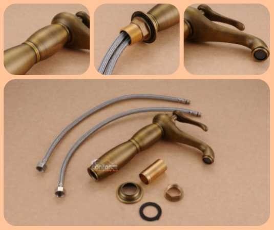 Baterie lavoar bronz Kimi antichizata montare pe blat [2]