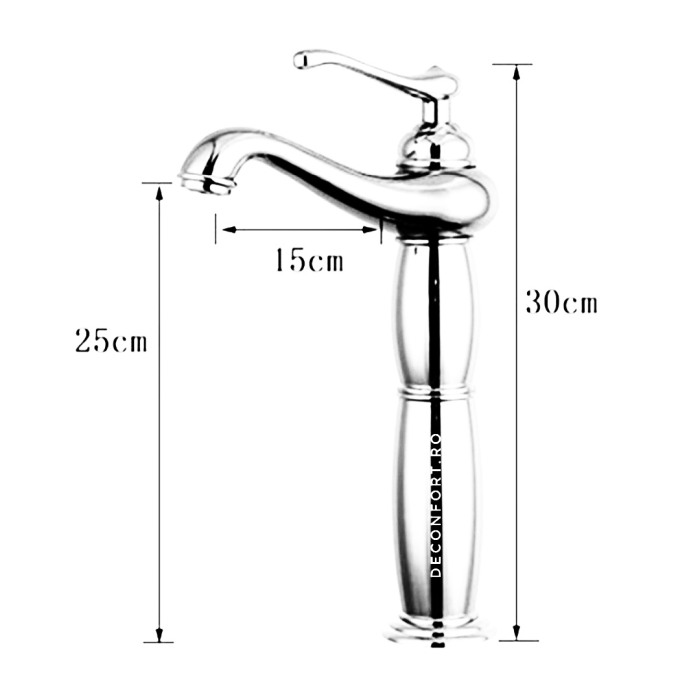 Baterie lavoar bronz Kimi antichizata montare pe blat [4]