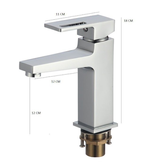 Baterie lavoar cromata inaltime medie MILO [4]