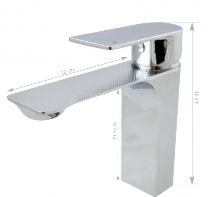 Baterie lavoar cromata striatii 3D Ermetiq [2]