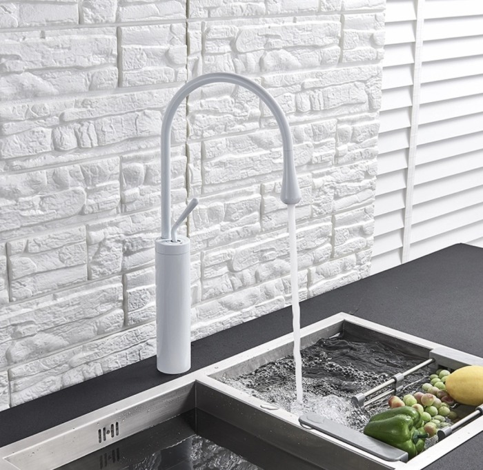 Baterie lavoar inalta alba Drop [2]