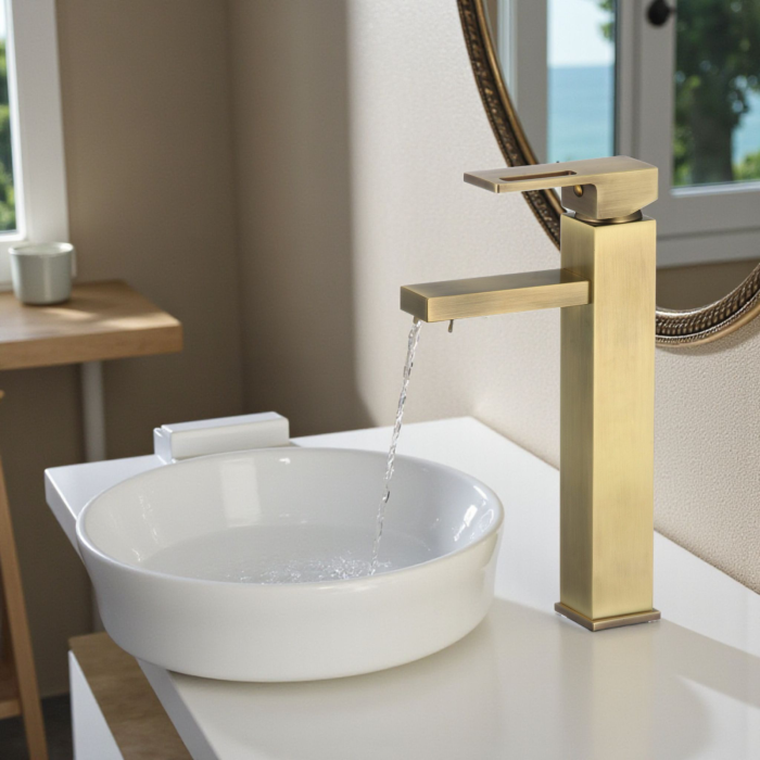 Baterie lavoar inalta antichizata vintage montare blat MILO [3]