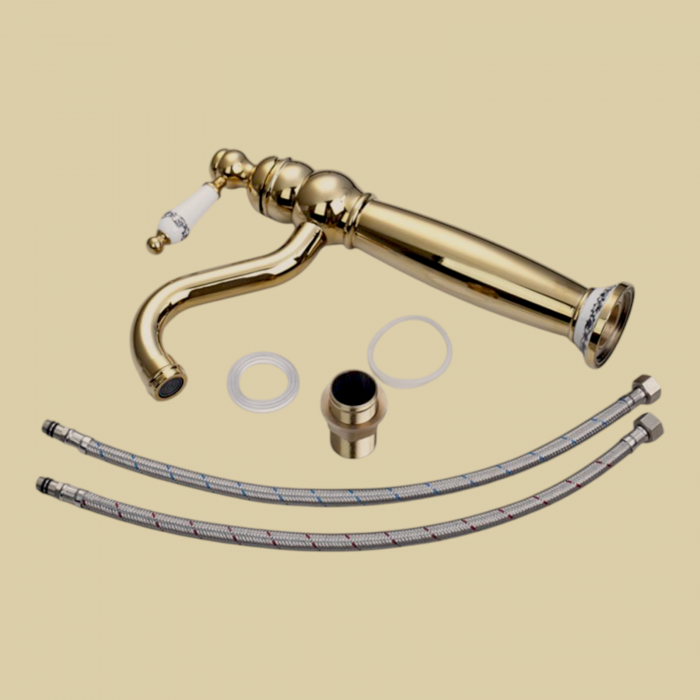 Baterie chiuveta baie inalta montare blat Norton Gold [3]