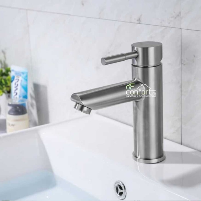 Baterie lavoar inox montare chiuveta Starke Tube catus ceramic [2]