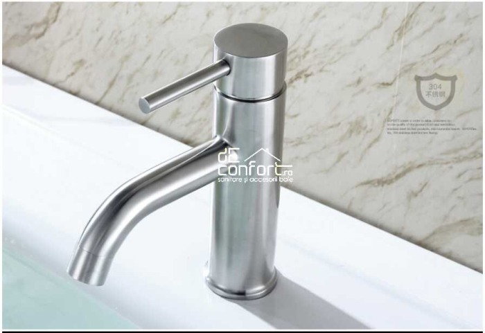 Baterie lavoar inox montare chiuveta Starke Tube pipa curbata [2]