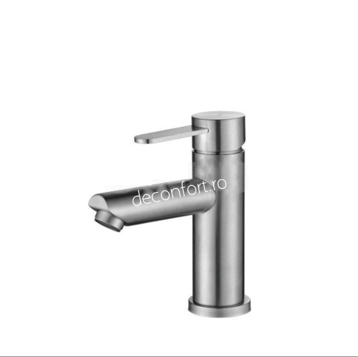 Baterie lavoar inox STEEL aspect mat ventil chiuveta inclus [2]