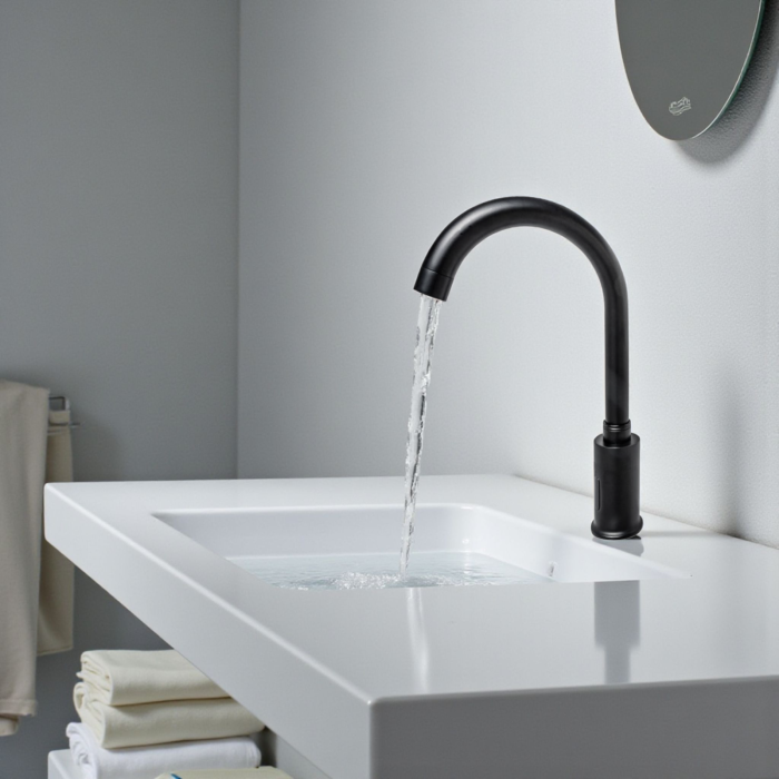 Baterie lavoar senzor functionare automata HighFlow negru [2]