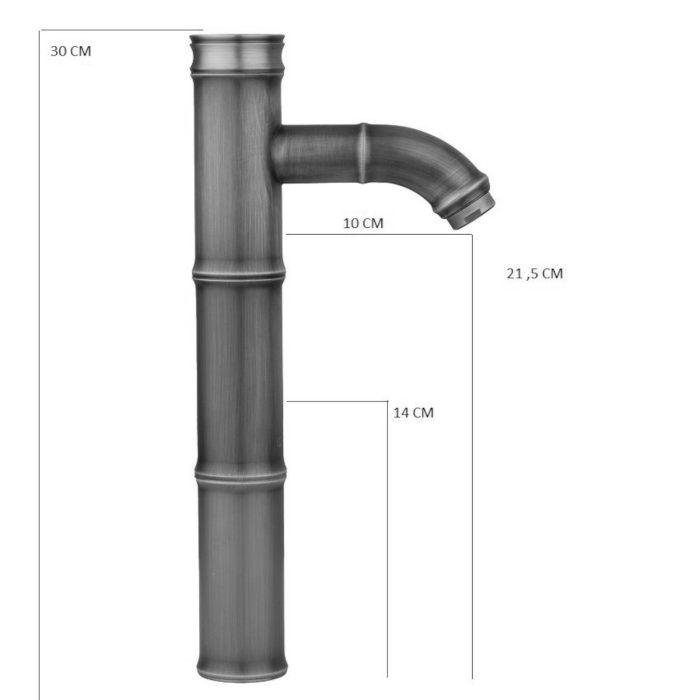 Baterie lavoar senzor inalta negru antichizat Soweto functionare automata [4]