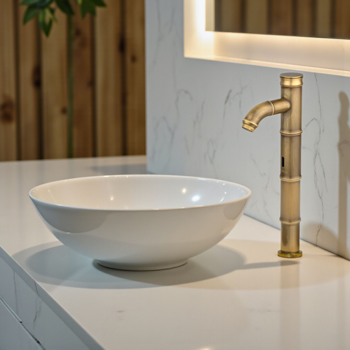 Baterie lavoar senzor inalta Soweto bronz antichizat fara atingere [2]