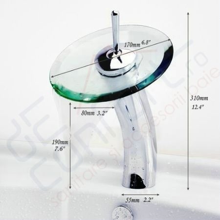 Baterie lavoar sticla cascada inalta ClasicBig [4]