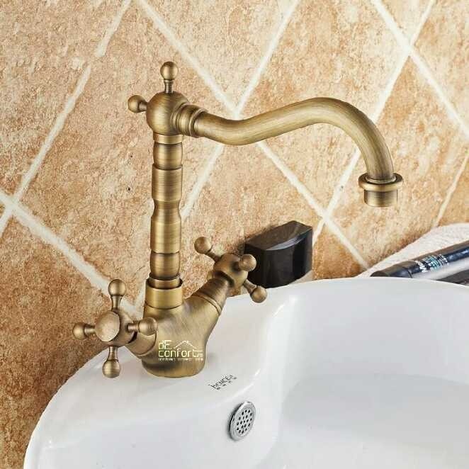 Baterie lebada bronz antichizat montare chiuveta sau blat Yola [2]