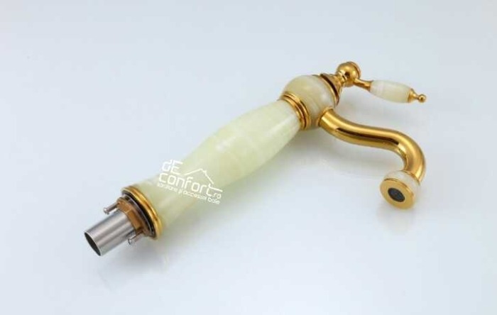 Baterie montare blat  JADE Gold fixare langa chiuveta apa calda rece [2]