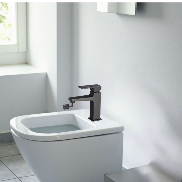 Baterie neagra alama sanitara pentru bideu MILO [2]