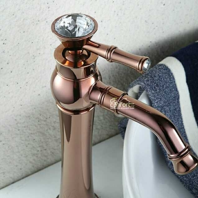 Baterie retro montare blat Rose Gold Benin apa calda-rece [3]