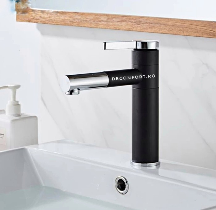 Baterie salon dus extractabil negru crom [2]