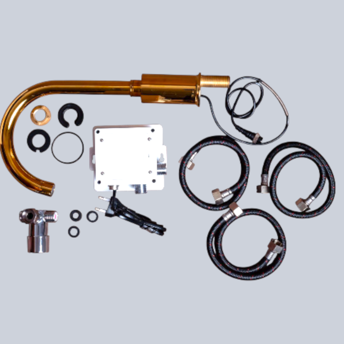 Baterie senzor automata lavoar auriu lucios Gold HighFlow [3]