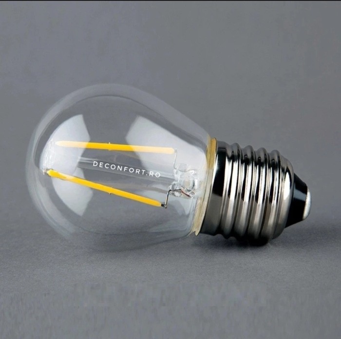 Bec LED filament incandescent Edison 4w dulie e27 lumina calda G45 [5]
