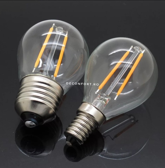 Bec LED filament incandescent Edison 4w dulie e27 lumina calda G45 [3]