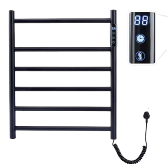 Calorifer electric uscare prosop baie 4 elementi culoare negru [1]