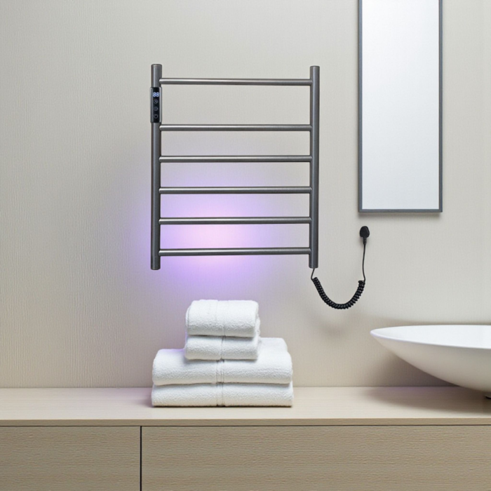 Calorifer electric uscare prosop baie 4 elementi culoare gri antracit [2]