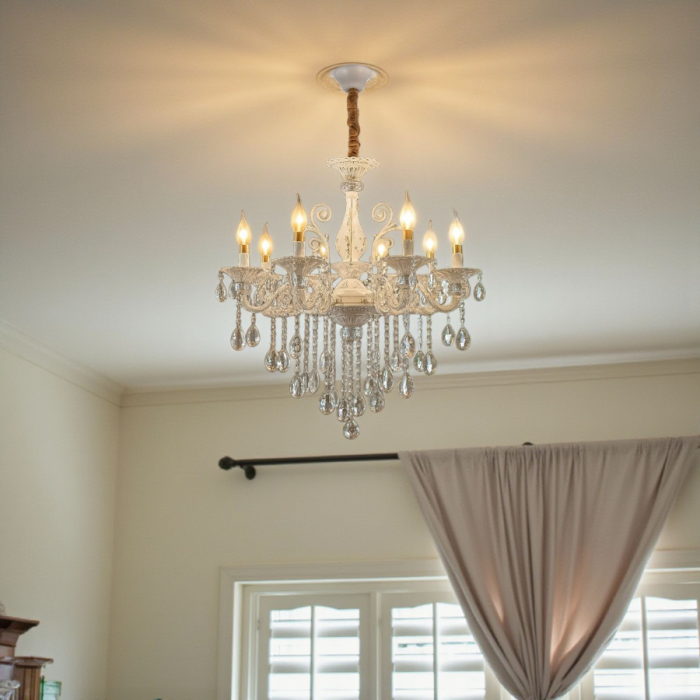 Candelabru Cristal 8 brate E14 alb ROYAL [3]