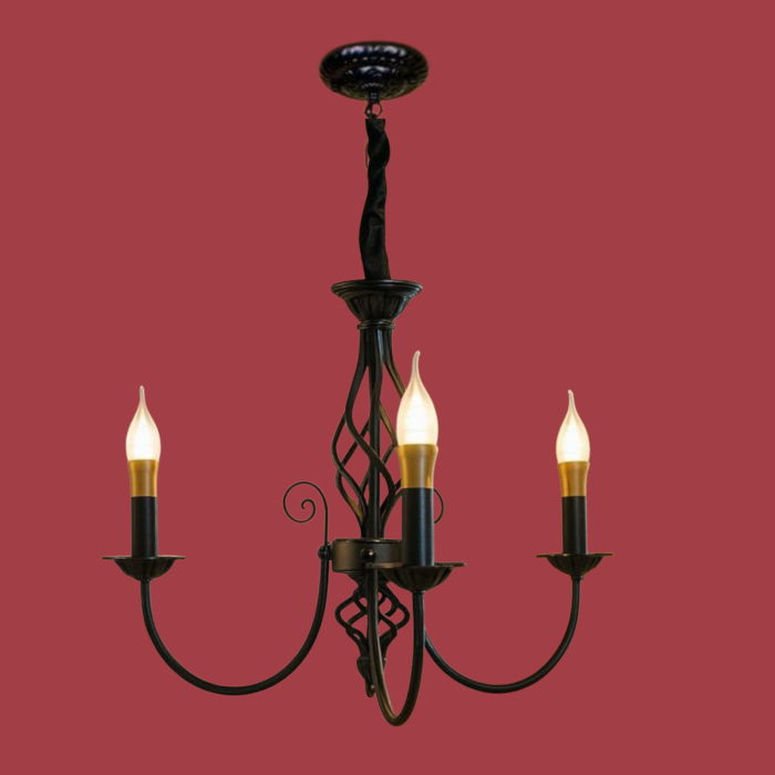Candelabru 5 brate negru E14 inaltime reglabile Perla [3]