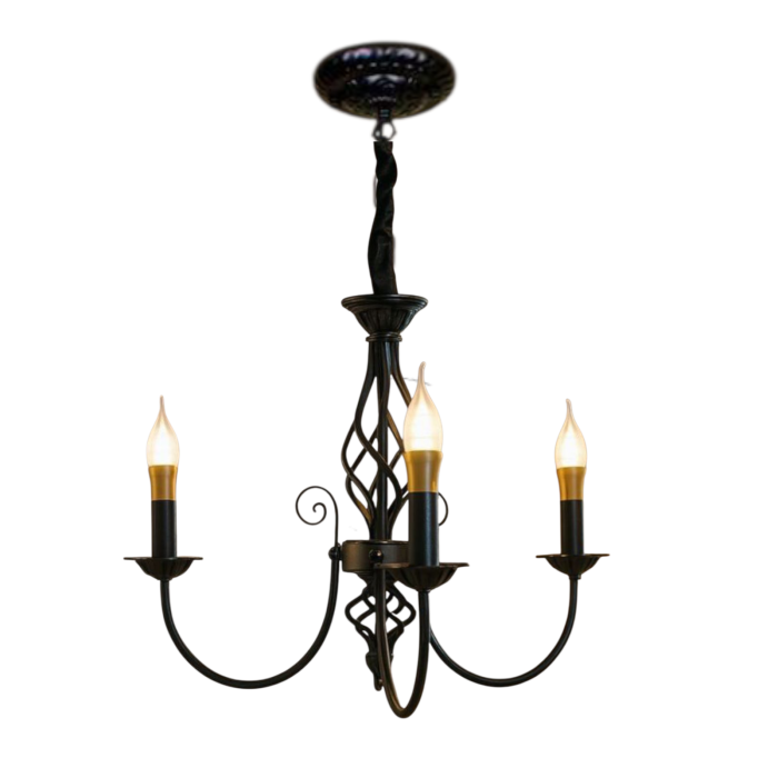 Candelabru 5 brate negru E14 inaltime reglabile Perla [4]