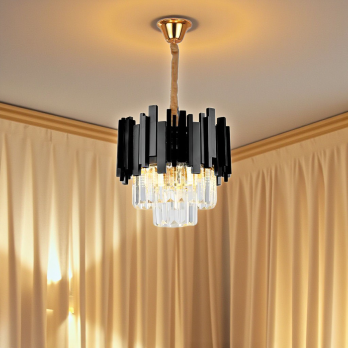 Candelabru cristal negru 3xE14 BLOIS - 30cm [2]