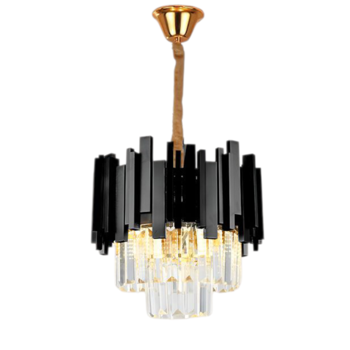 Candelabru cristal negru 3xE14 BLOIS - 30cm [1]