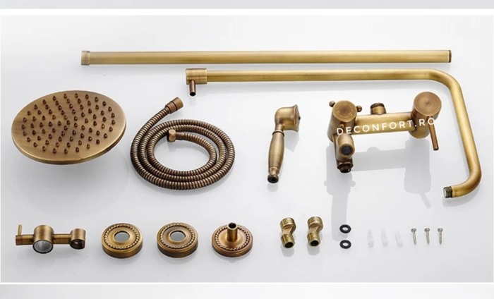 Coloana dus antichizata bronz 3 functii cabina dus Ring [3]