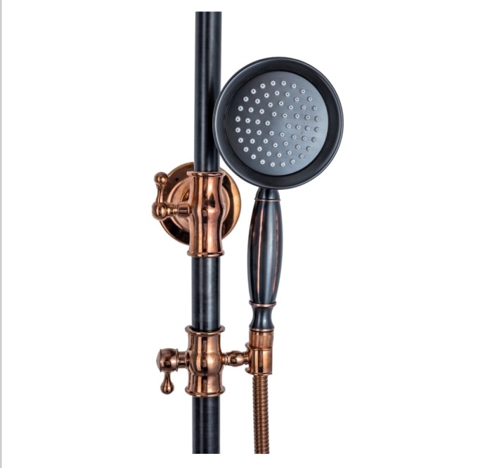 Coloana dus antichizata negru roz auriu 3 functii [3]