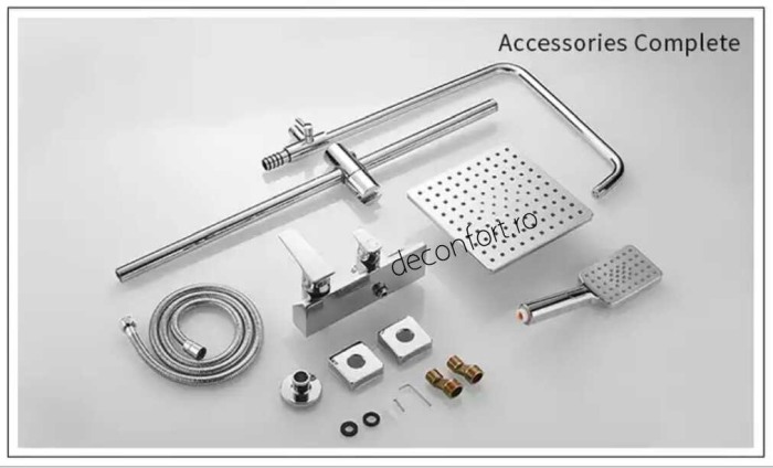 Coloana dus crom lucios alama trei functii MOSS palarie si dus mana incluse [3]