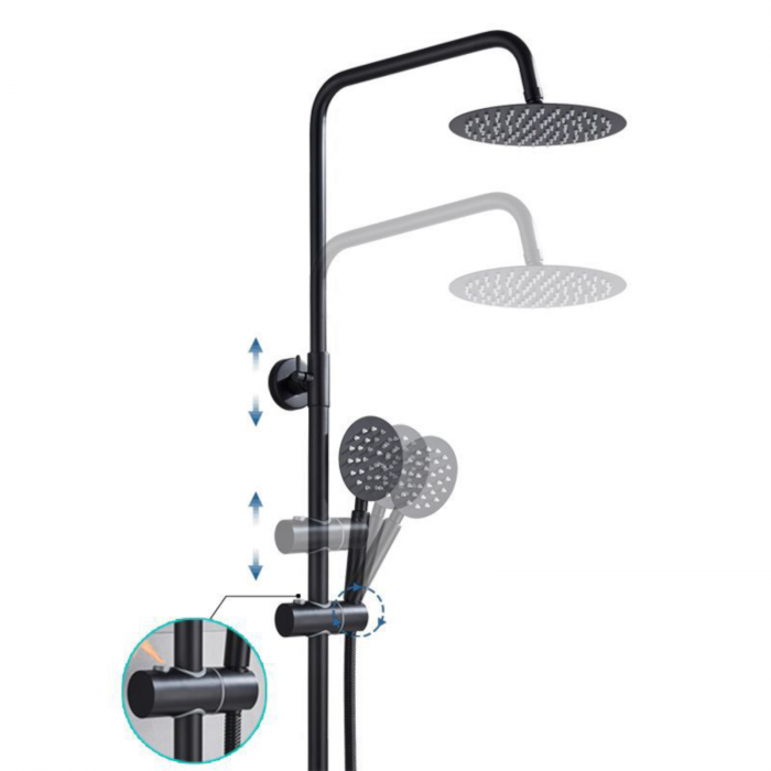 Coloana dus negru antichizat 3 functii Ring [3]